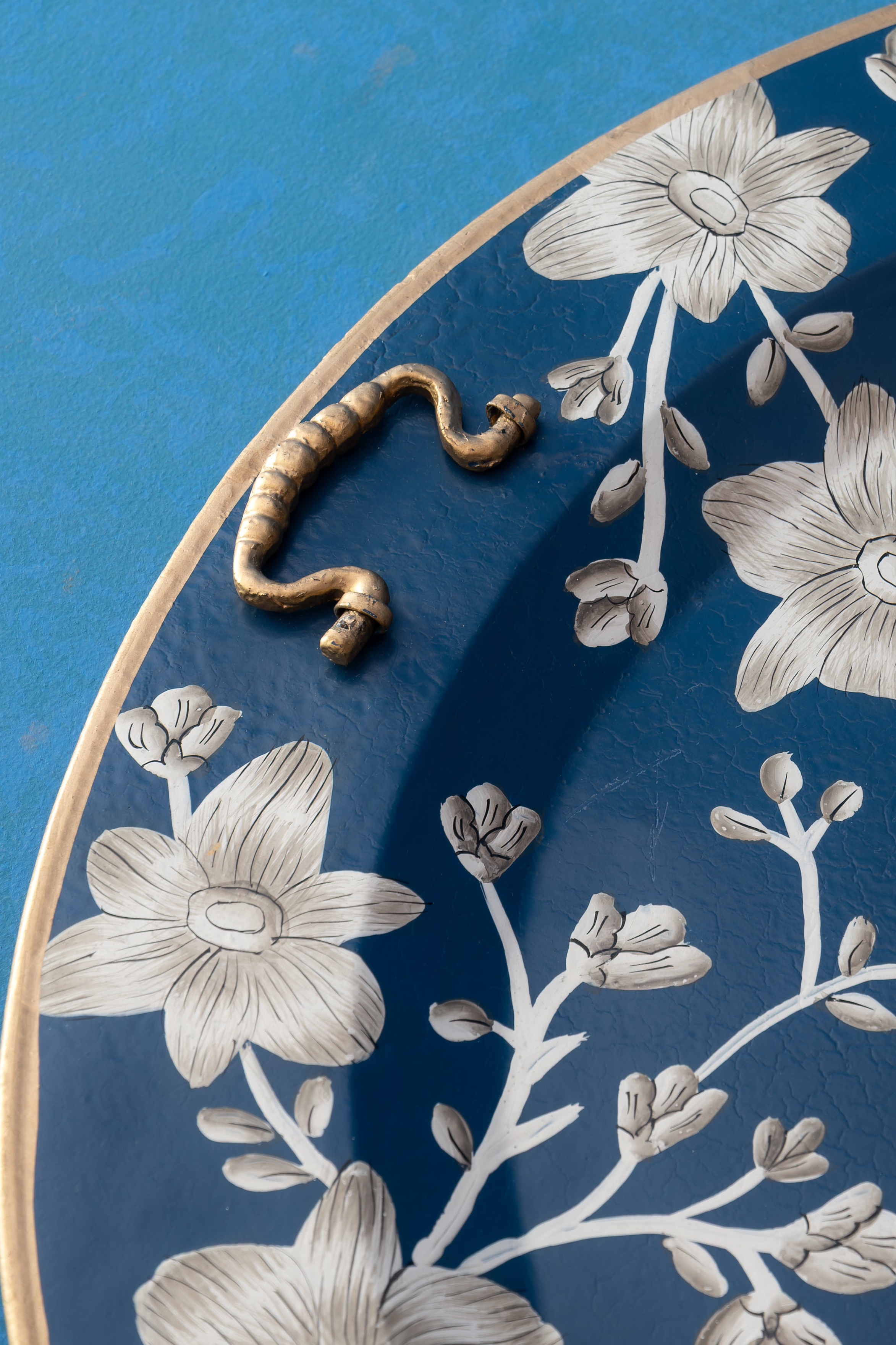 Blue Bloom Serving Tray