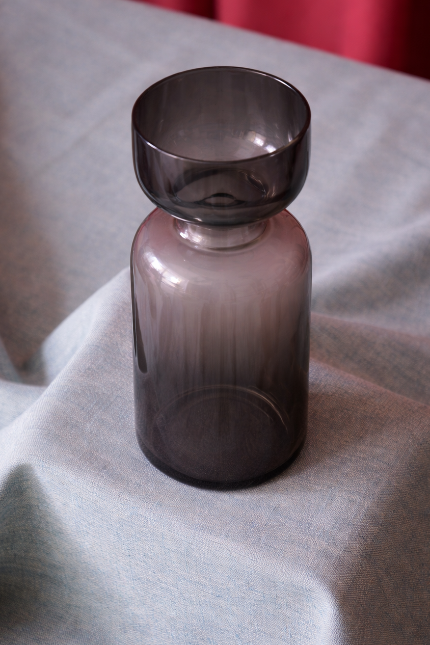 Fog Grey Glass Vase (Large)