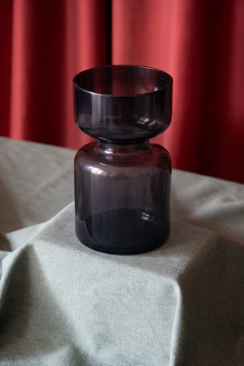 Fog Grey Glass Vase (Medium)