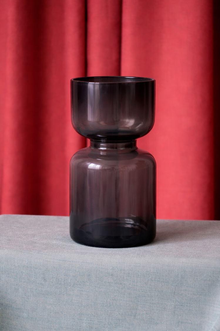 Fog Grey Glass Vase (Medium)