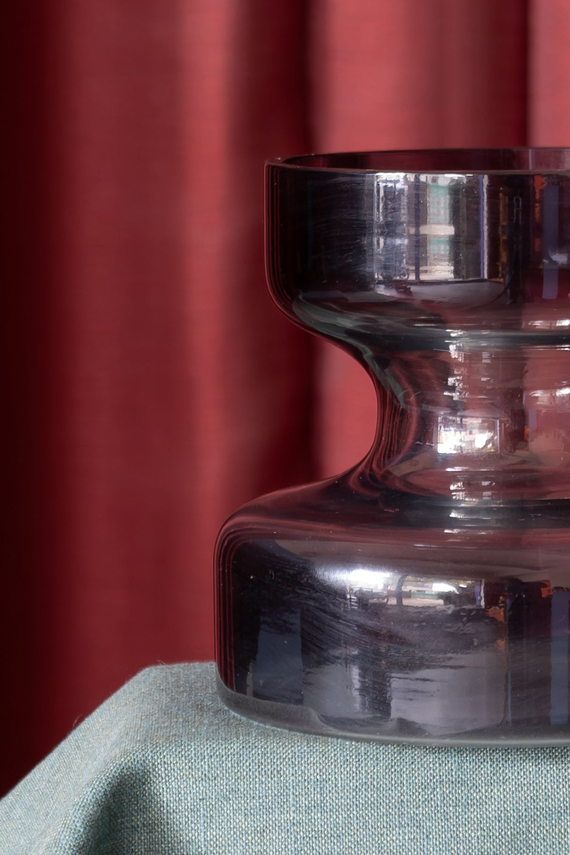 Fog Grey Glass Vase (Small)