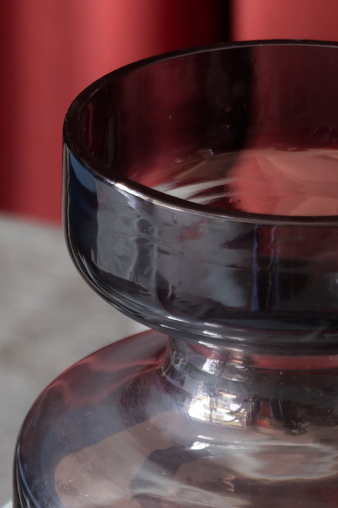 Fog Grey Glass Vase (Small)