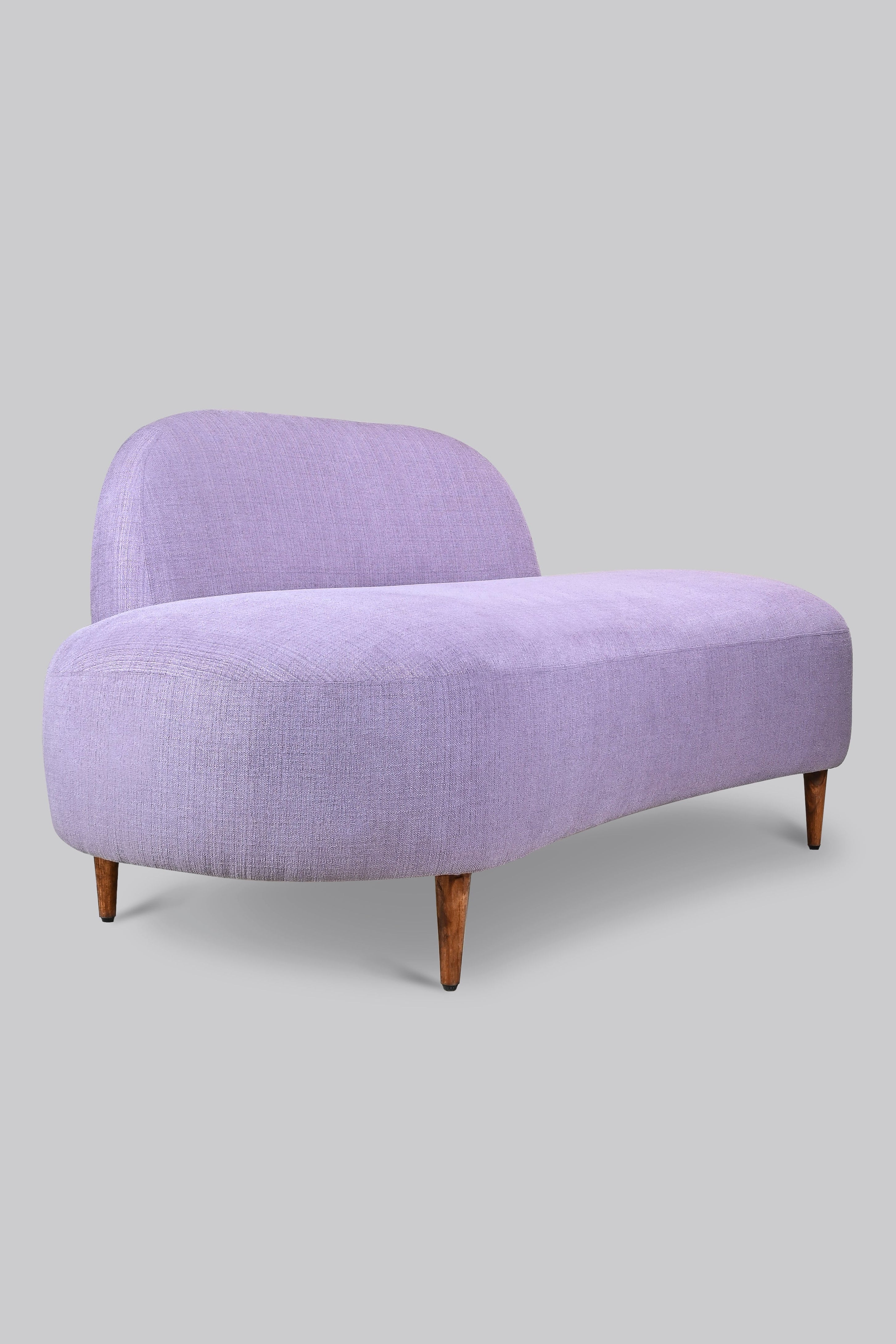 Purple armchair on a light gray background