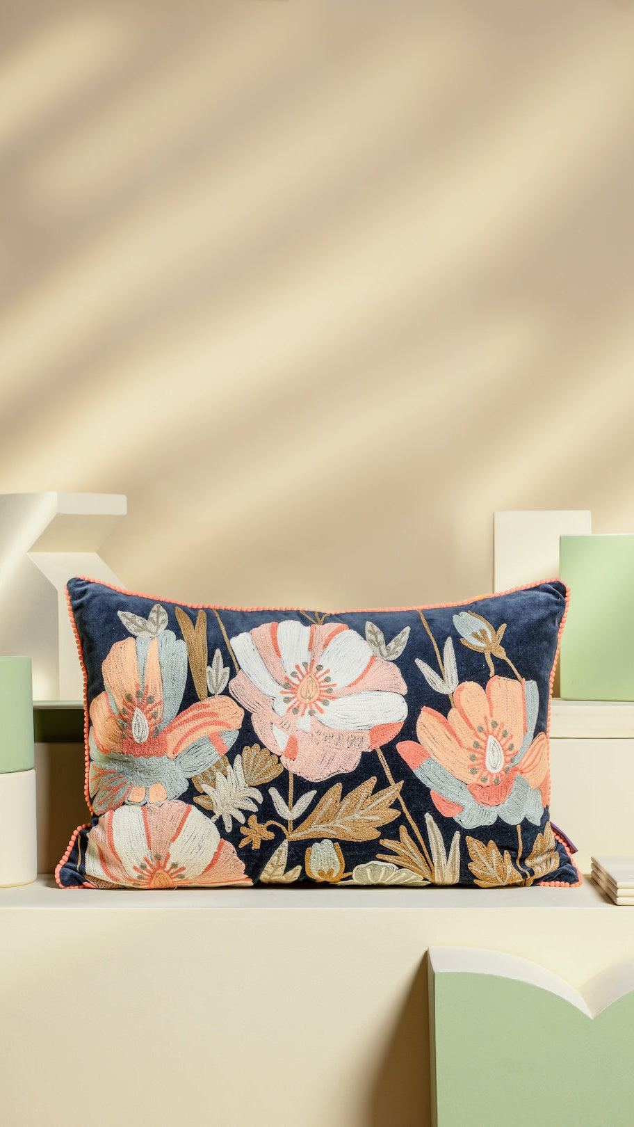 Phool (Blue) Cushion
