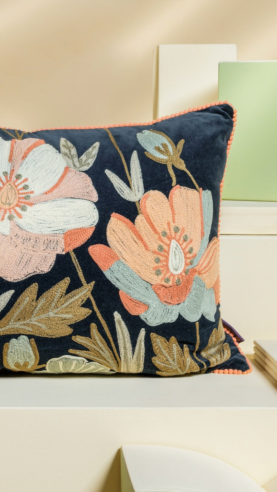 Phool (Blue) Cushion