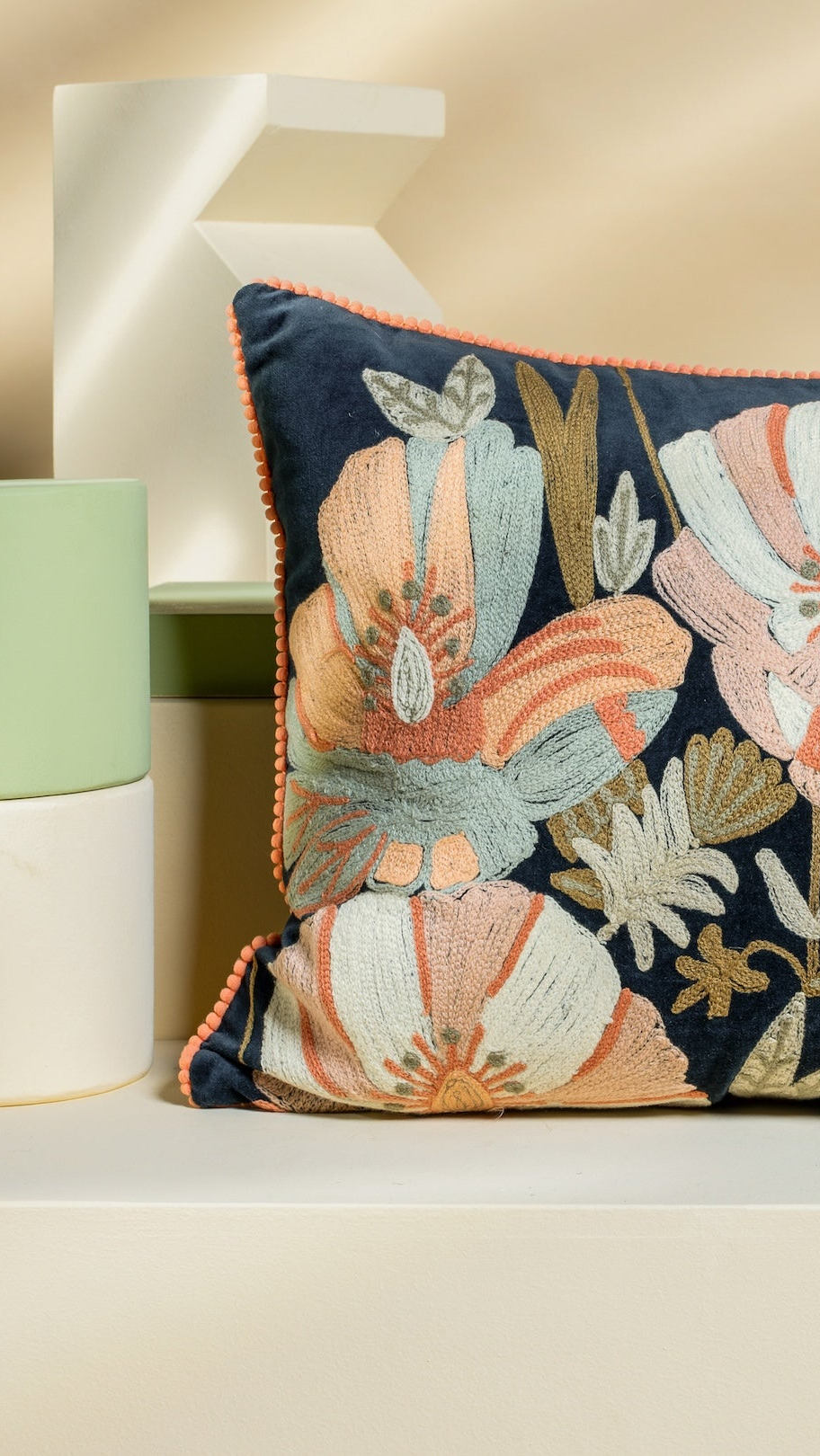 Phool (Blue) Cushion