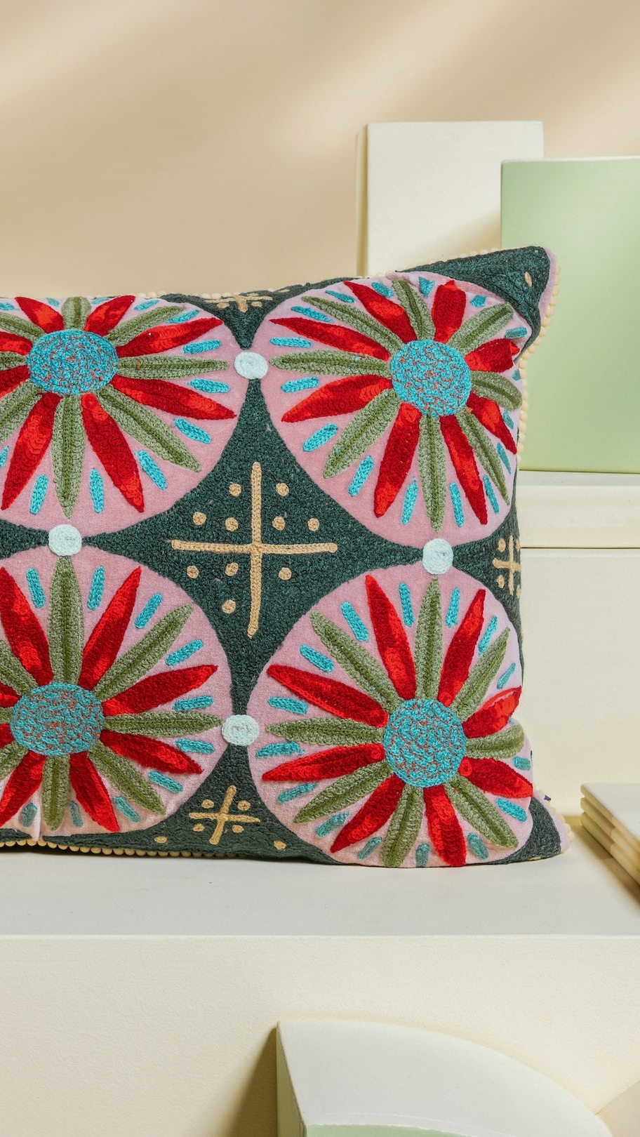 Phool (Red) Cushion
