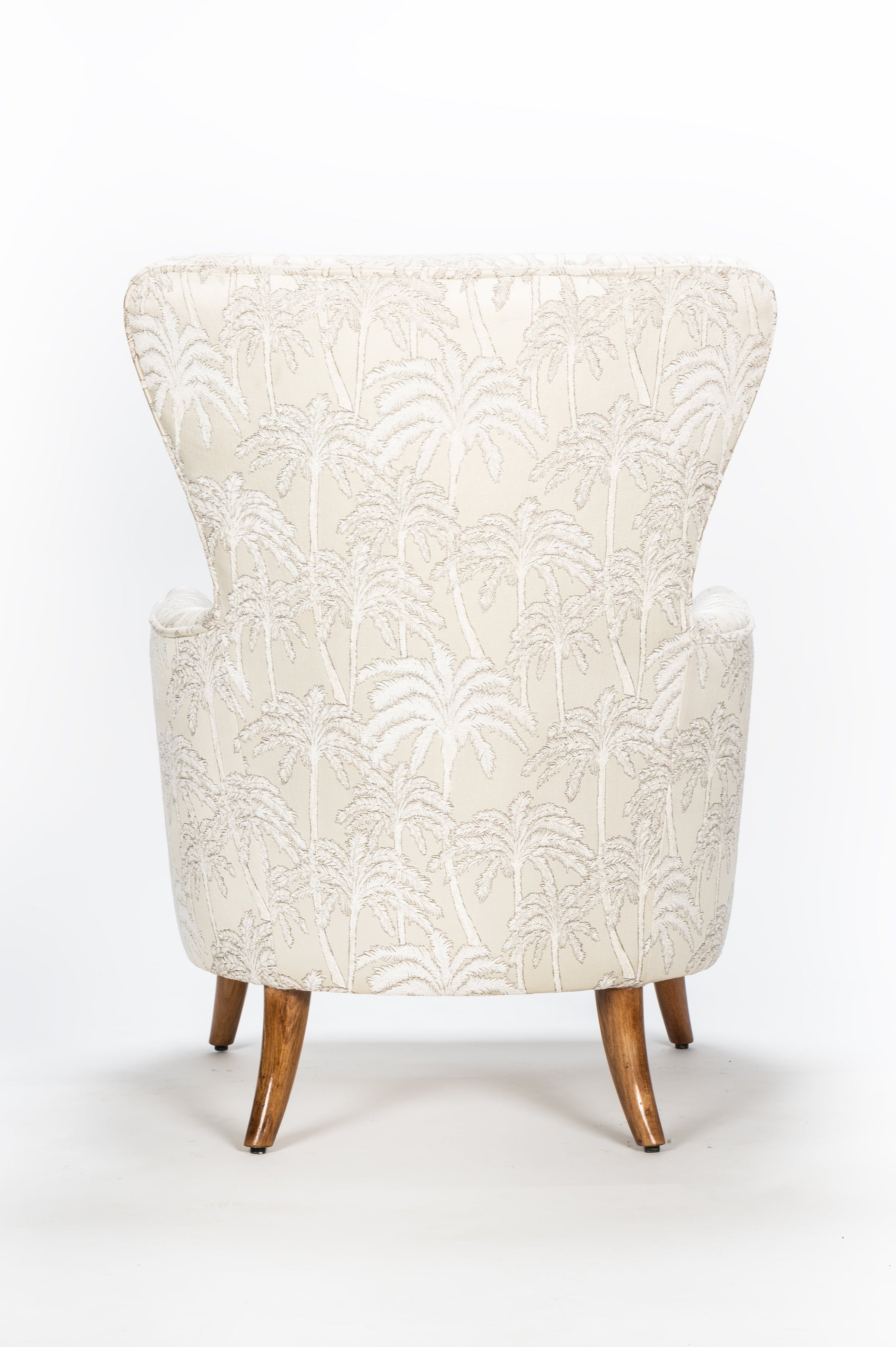 White textured armchair on a white background