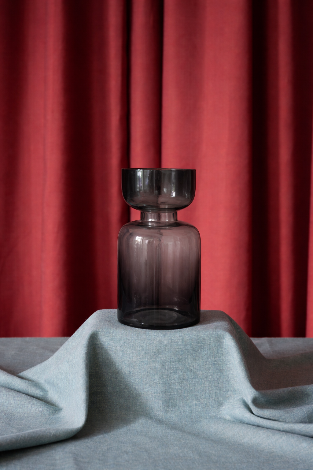 Fog Grey Glass Vase (Medium)