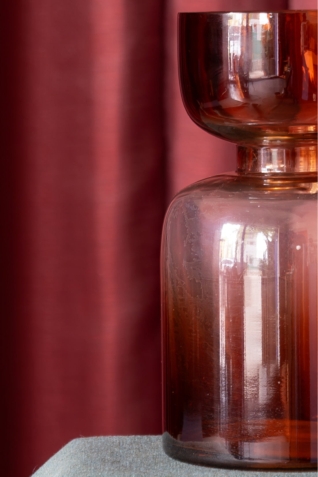 Amber Glass Vase (Medium)