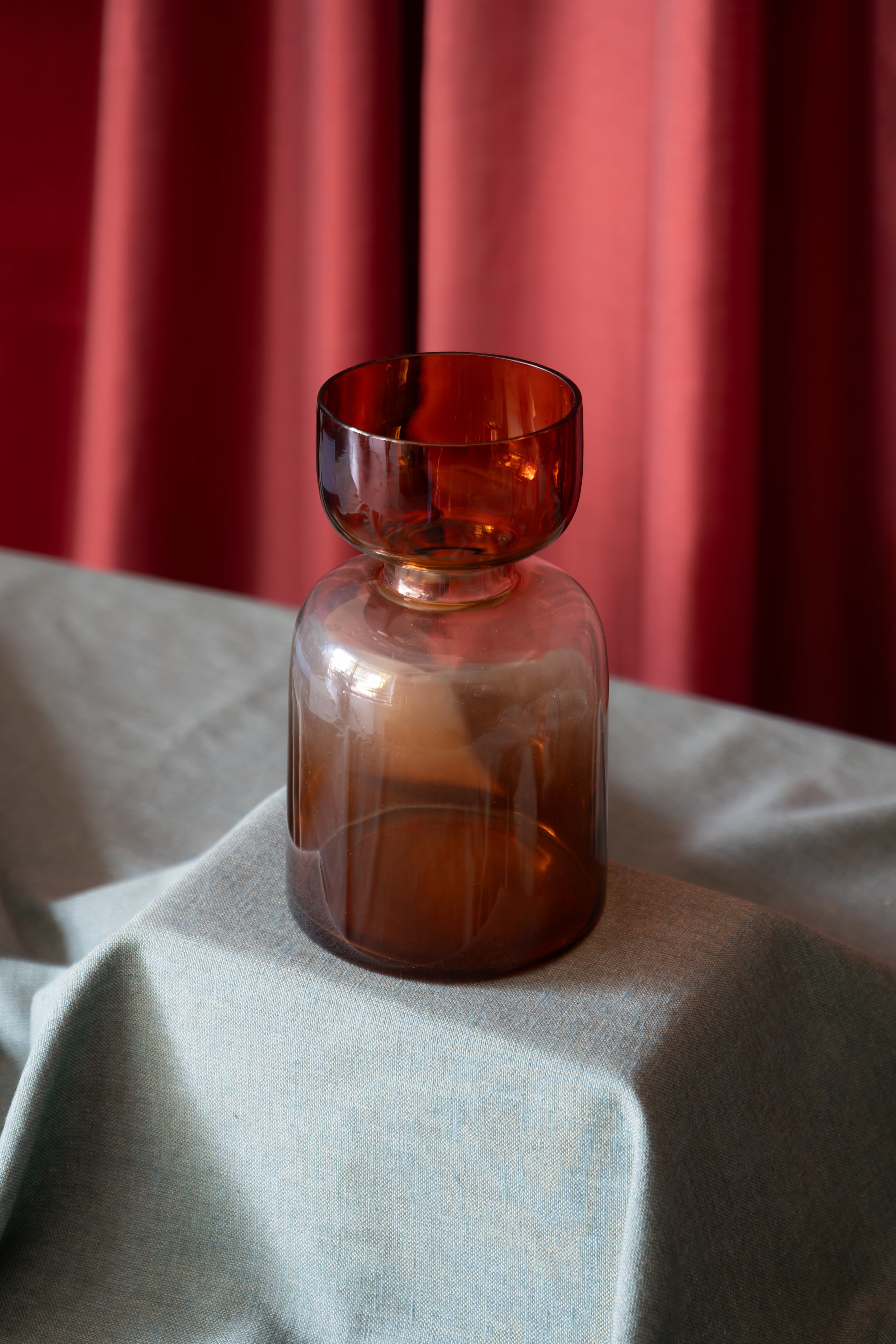 Amber Glass Vase (Medium)