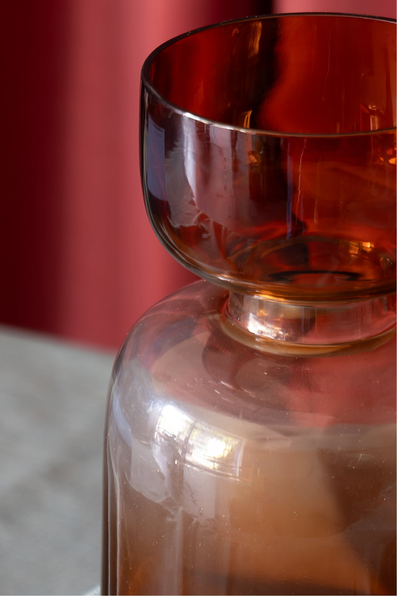 Amber Glass Vase (Medium)