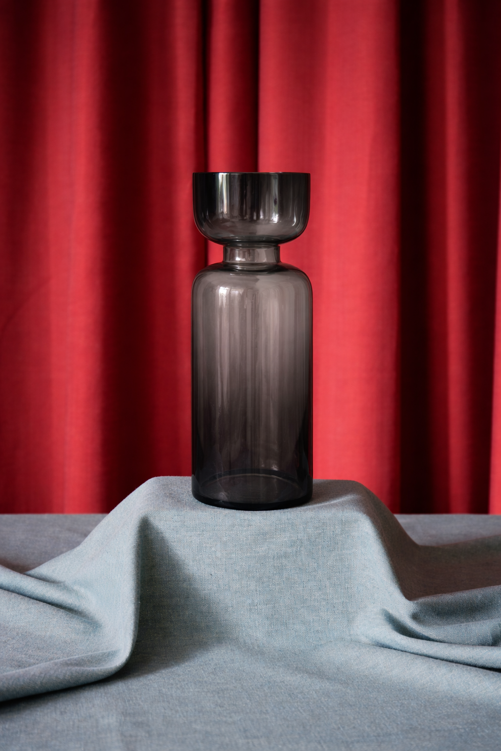 Fog Grey Glass Vase (Large)