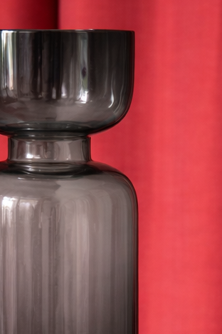 Fog Grey Glass Vase (Large)