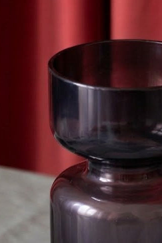 Fog Grey Glass Vase (Medium)