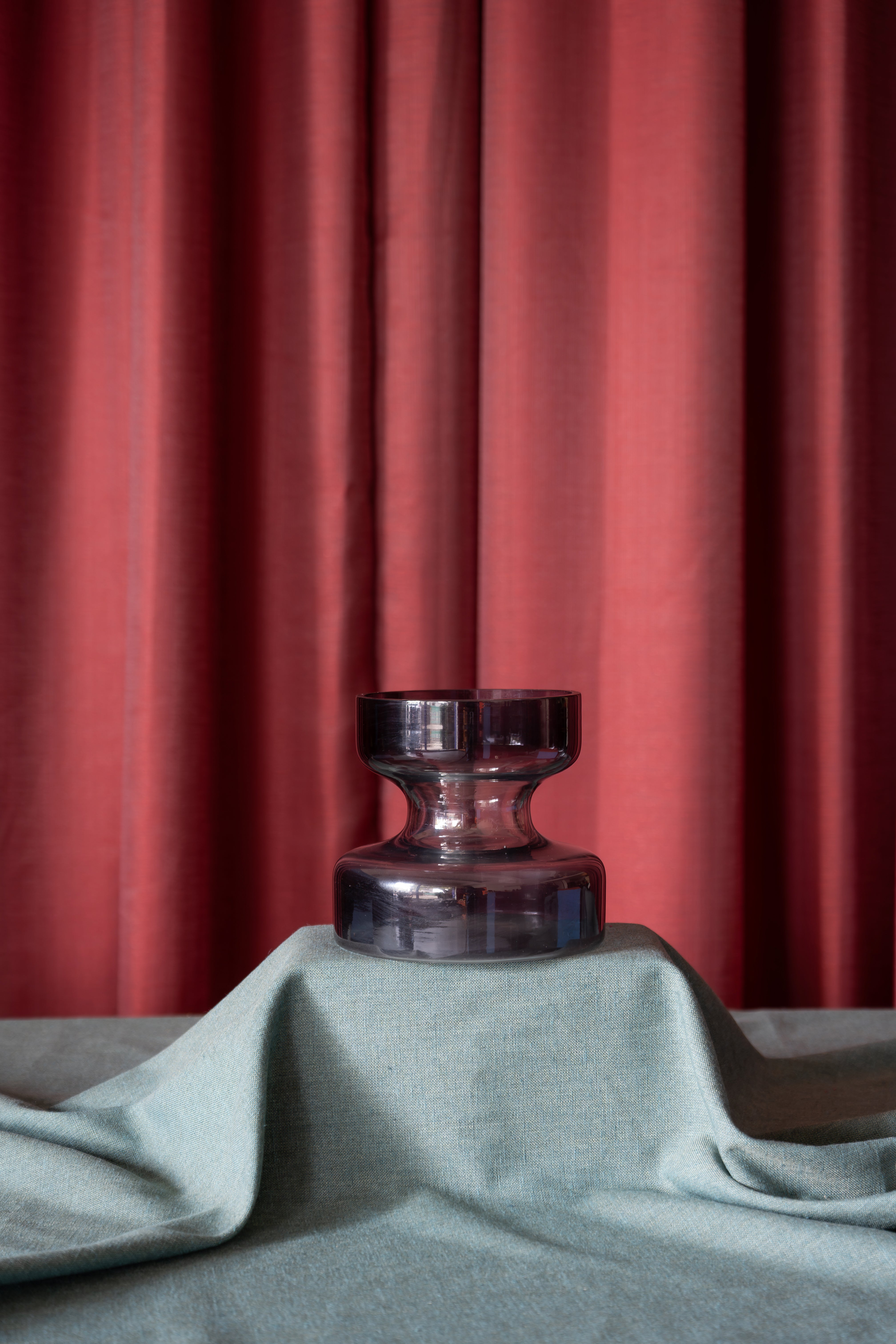 Fog Grey Glass Vase (Small)