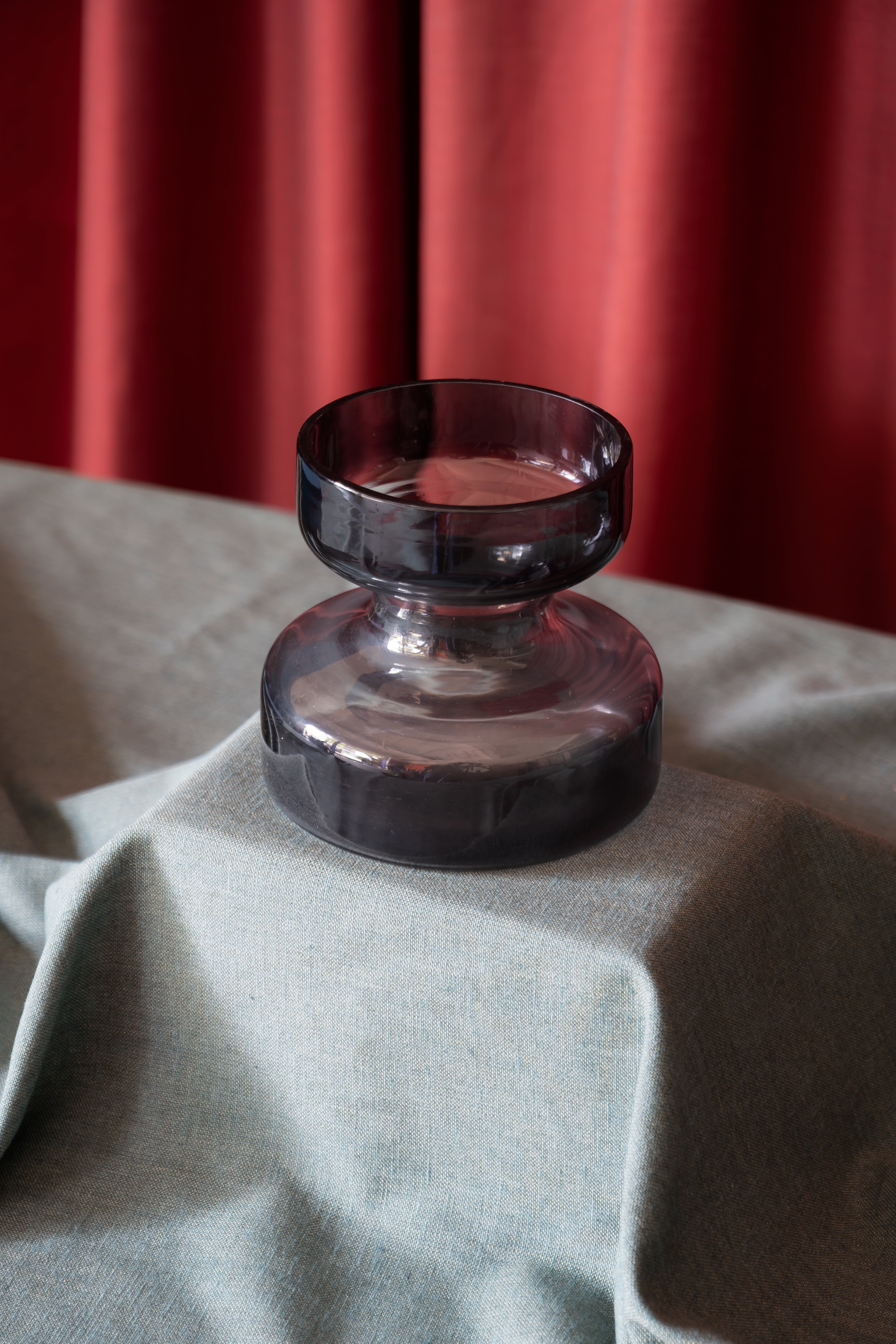 Fog Grey Glass Vase (Small)