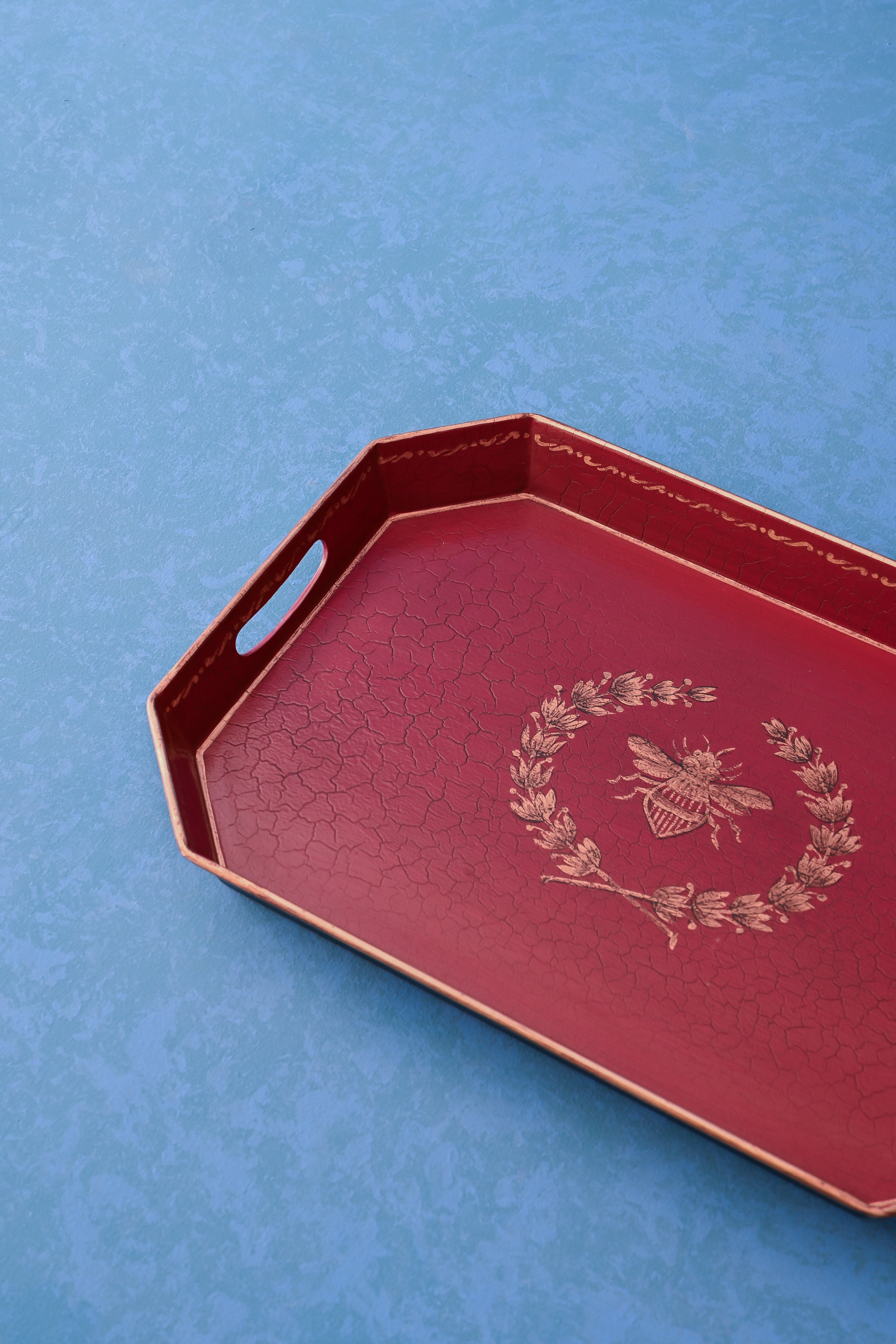 Honey Bee Serving Tray (Red)