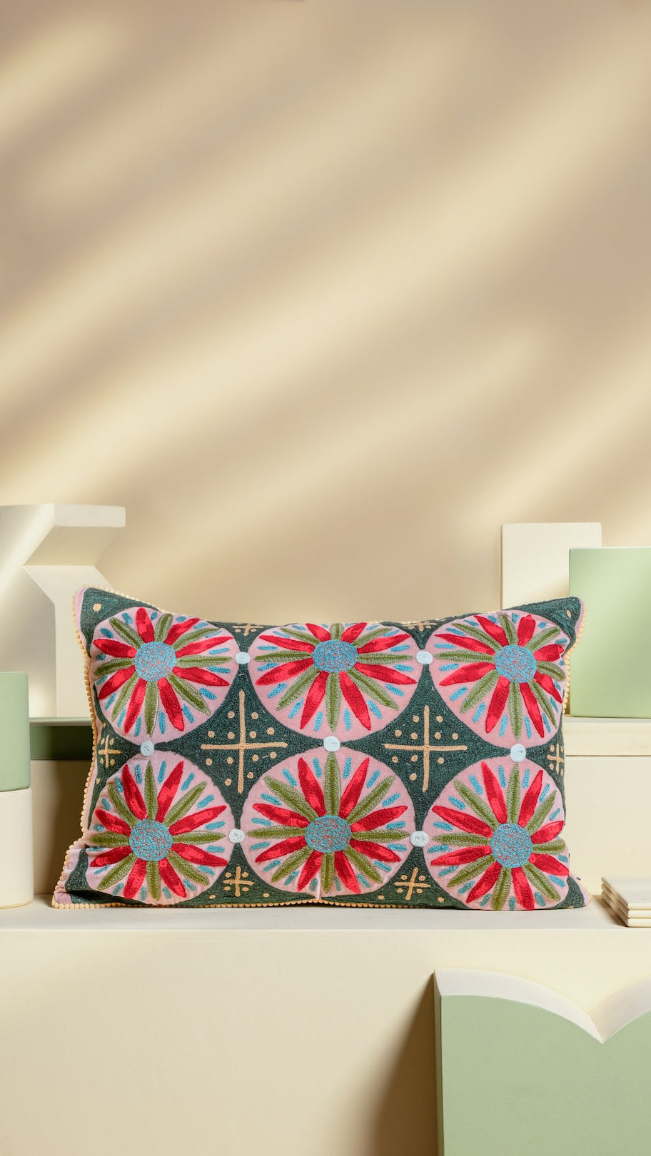 Phool (Red) Cushion