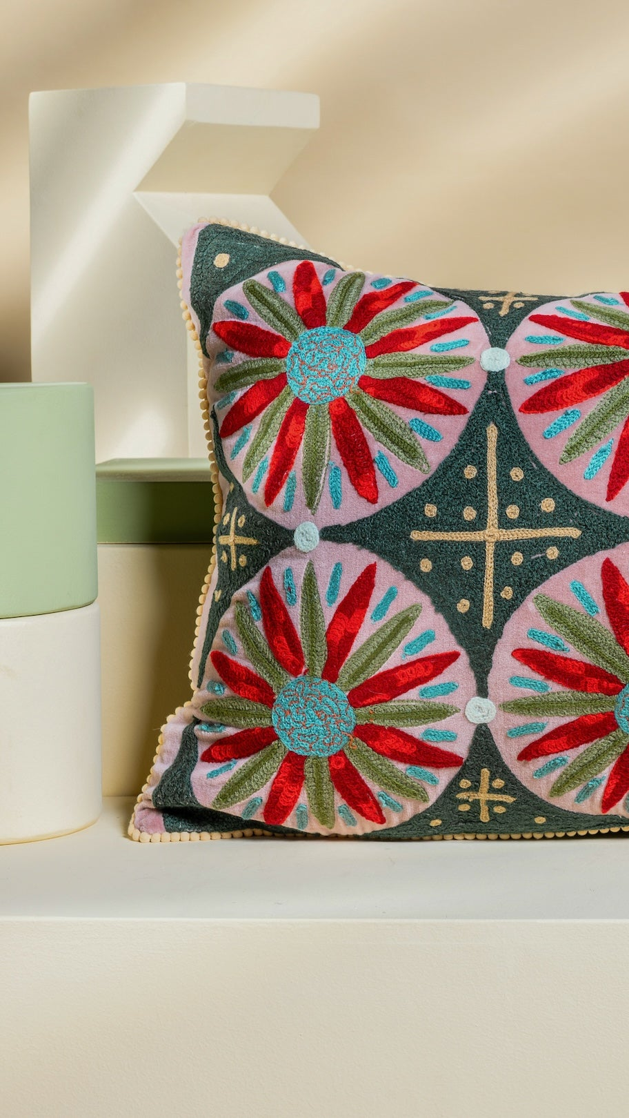 Phool (Red) Cushion