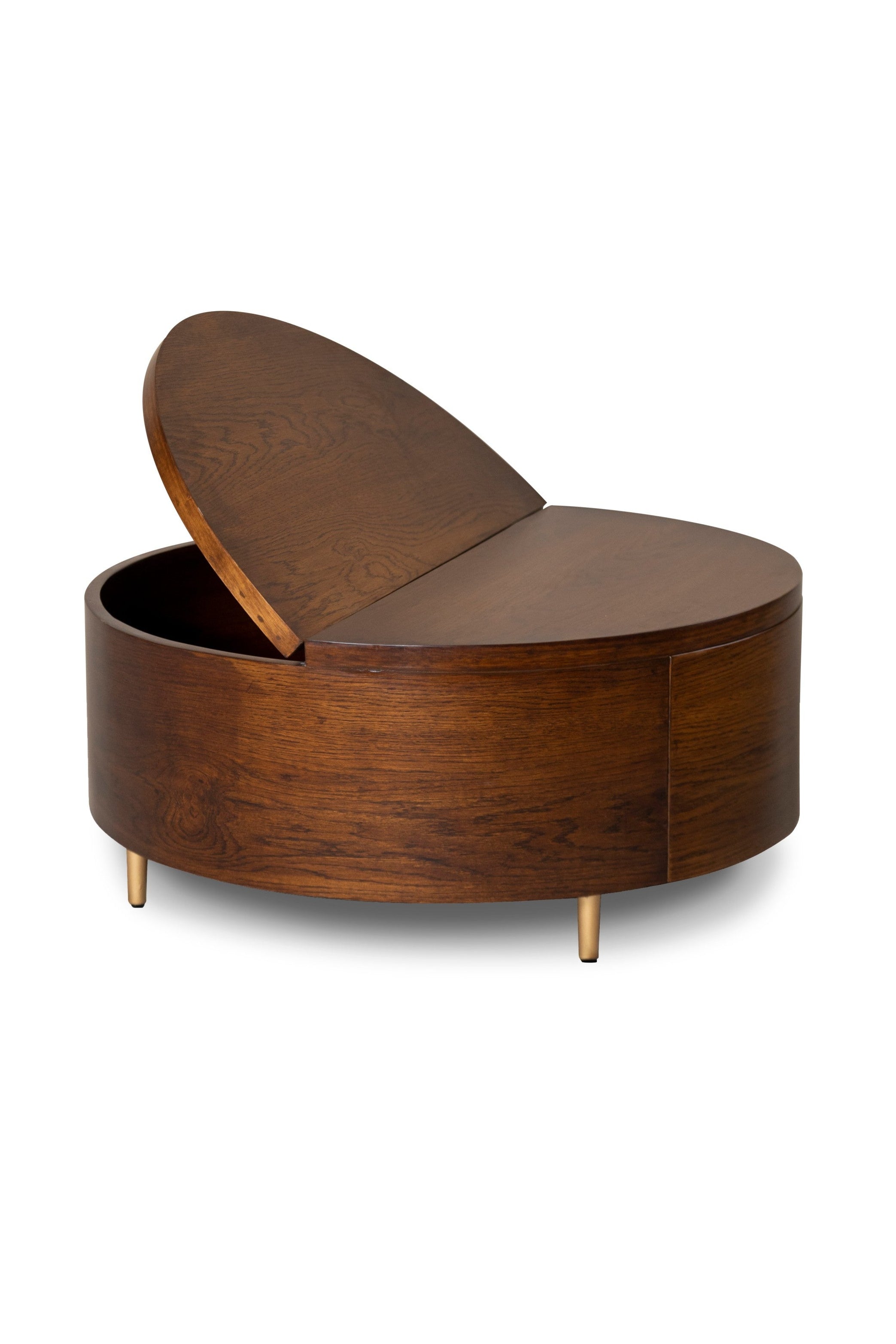 Wooden heart-shaped box with a lid on a white background