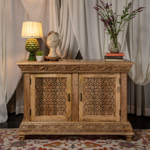 Hibiscuss Wooden Crockery Cabinet & Sideboard